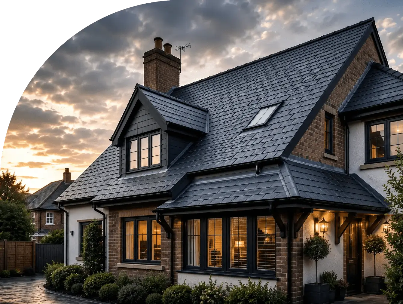 Roofing work on a Surrey home